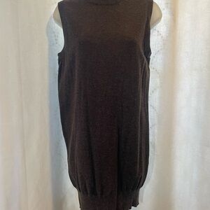 Sleeveless Gray Sweater Knit Dress